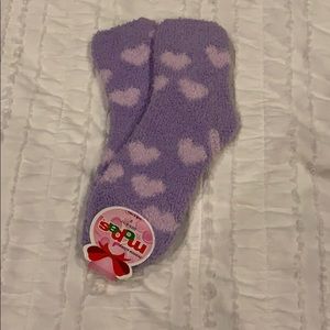 Purple and pink socks